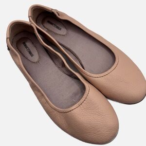 Minnetonka blush pink soft leather round toe ballet flats 8.5